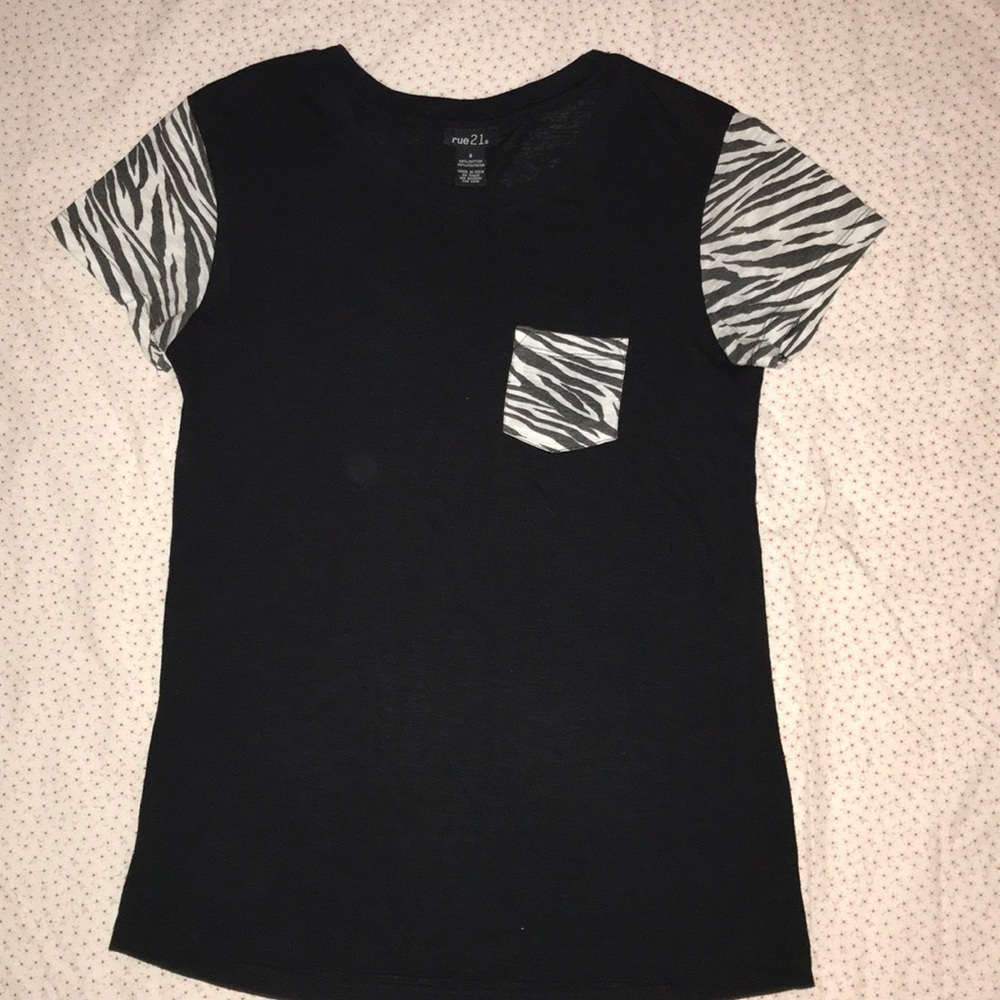 Rue21 Zebra Print Tee